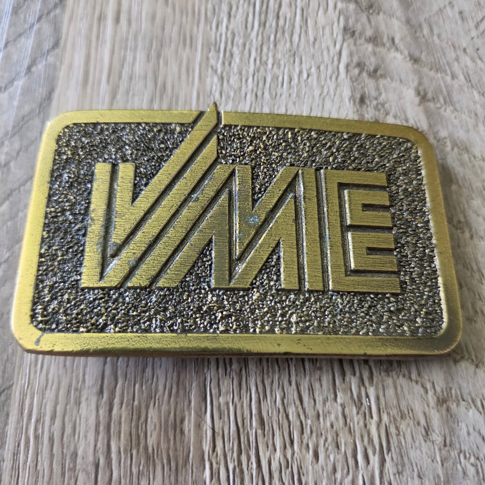 VME Volvo Michigan Euclid Truck Mining Forestry 70s Vintage Belt Buckle USA